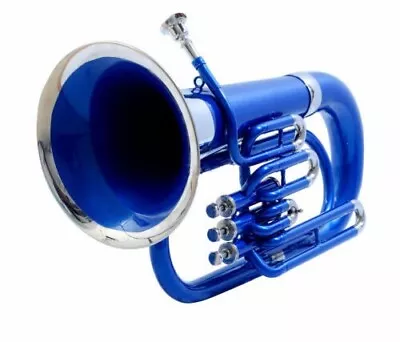 Euphonium Blue Color Nickel BB Pitch With Hard Case And Mouthpiece • $687.75