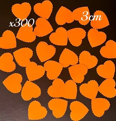 300 Orange Paper Love Hearts Valentines Wedding Birthday Table Confetti Decor • £2.99