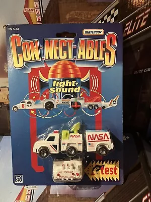 1990 Matchbox Connectables Nasa Truck Light & Sound Cn590 Con-nect-ables • $35.59