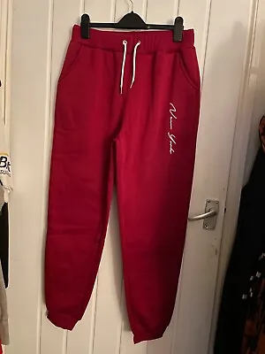 New Men’s Jog Bottoms Red/wine. Size M 32 Waist Leg 29 Inch • £4.99