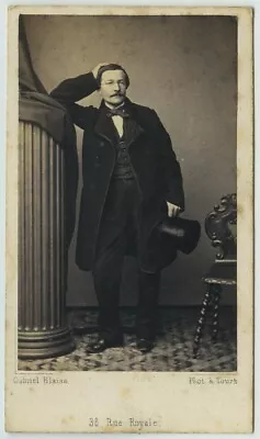 1860-70 Gabriel Blaise CDV In Tours. Casual Man With Glasses. • $30.87