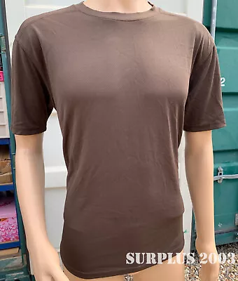 Brown GYM T-Shirt Moisture Self Wicking Top COOLMAX BRITISH ARMY • £6