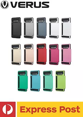 Samsung Galaxy S7 Card Holder VERUS Damda Hybrid Shockproof Wallet Slide Case • $17.60