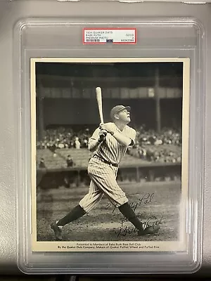 1934 Quaker Oats Premium Photo Babe Ruth PSA 2 HOF Yankees Baseball  • $6499.99