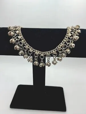 Anklette 10  Silver Tone Middle Eastern Jingling Bell • $24