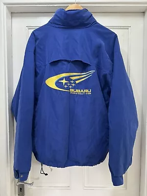 Vintage Subaru World Rally Team Prodrive Blue Jacket Mens L • £85