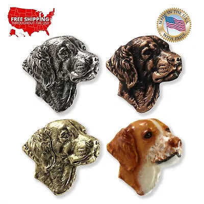 Pewter Brittany Dog Lapel Pin Or Fridge Magnet D038 Made In USA • $19.99