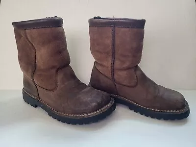 Ugg Australia Beacon 5107  Brown Leather Sheepskin Lined Work Boots Kids 5 • $50