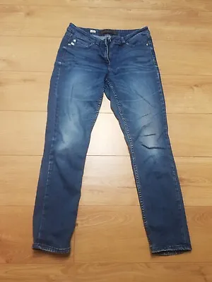 £14.99 • Buy Next Modern Vintage Relaxed Skinny Jeans Size 10 Regular Faded Blue Free P&P