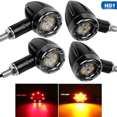 Motorcycle LED Bullet Brake Turn Signal Running Tail Light For Harley Cafe Racer • $16.95