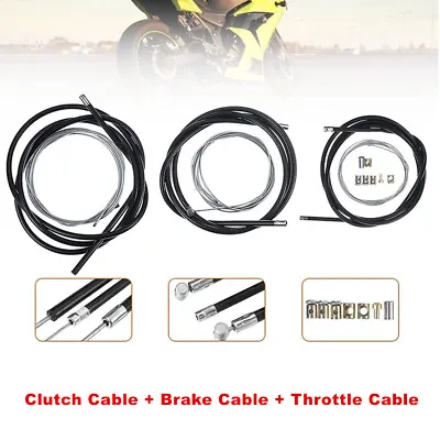 Universal Motorcycle Bike Cable Kit Clutch Cable + Brake Cable + Throttle Cable • $27.59