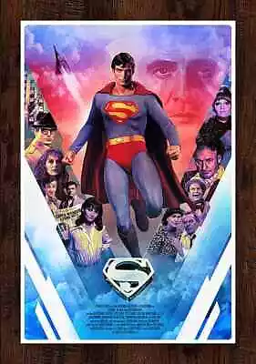 Superman Man Of Steel Christopher Reeves Movie Poster Mondo #/250 Print 24x36 • $143