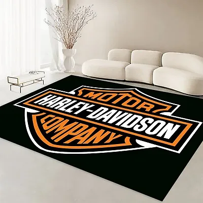 Harley Davidson Rug Motorcycle Them Rug Living Room Rug Popular Rug Gift • $12.35