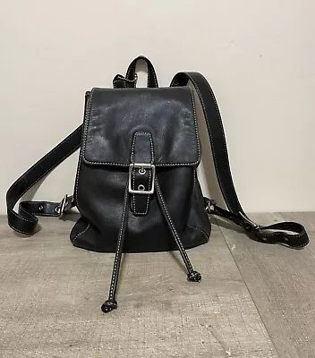 Coach Vintage 9569 Drawstring Backpack Black Leather • $55
