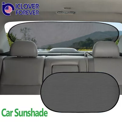 Car Back Rear Sun Shade Shield Mesh Cover Window Shade Visor UV Protection Black • $7.49