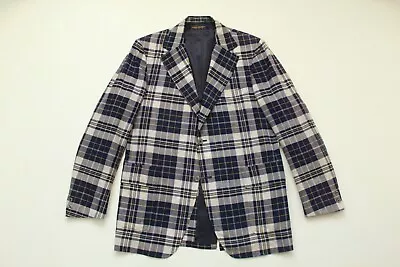 VTG Brooks Brothers Bleeding Indian Madras Plaid Cotton Sport Coat Sz 42 L • $88.57