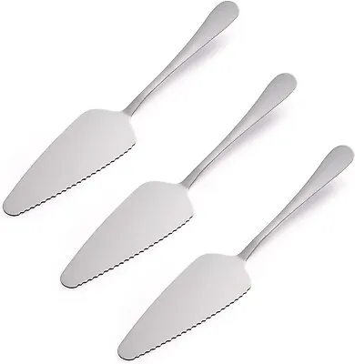 WIFUN 3PCS Cake Slice And Pie Server Stainless Steel Cake Slicer And Server For • £6.99