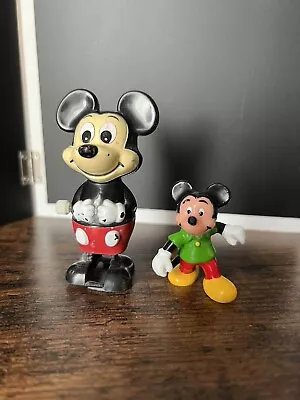 Vintage Wind-up Mickey Mouse Toy Figure Walks Tomy 1970s • $7.99