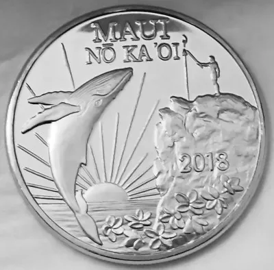Hawaii Maui Trade Dollar Humpback Whale & Cliff Diver 2018 CopperNickel Coin Unc • $22.99