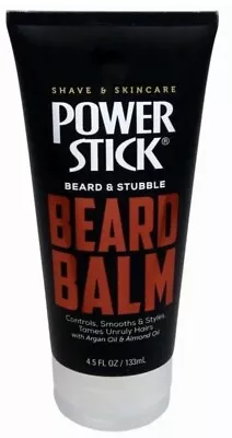 Beard Balm Men's Power Stick Stubble & Beard Conditioner 4.5oz ARGAN& ALMOND OIL • $10.99