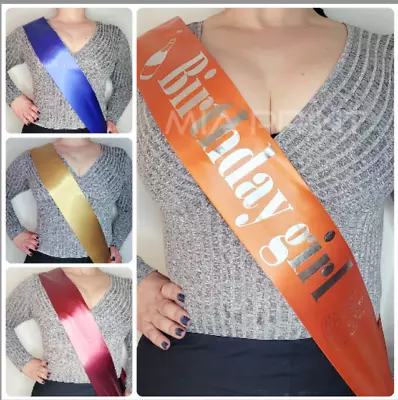 Personalised Celebration Sash Birthday Hen Party Stag Do  21st 30th  Any Text • £2.19