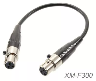 6-inch Mini XLR Female To Mini XLR Female Pro Audio Cable CablesOnline XM-F300 • $14.95