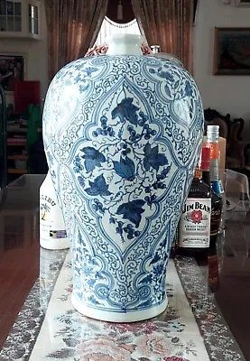 Chinese Yuan Blue And White Octagonal Meiping Vase Phoenix Pattern • $1800