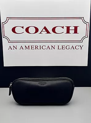 Coach Vintage Legacy Black Leather Silver Plated Hardware Lined Pouch Coin Case • $68