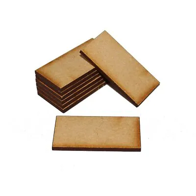 RECTANGLE 100mm X 50mm NATURAL MDF BASES For Roleplay Miniatures • £12.15