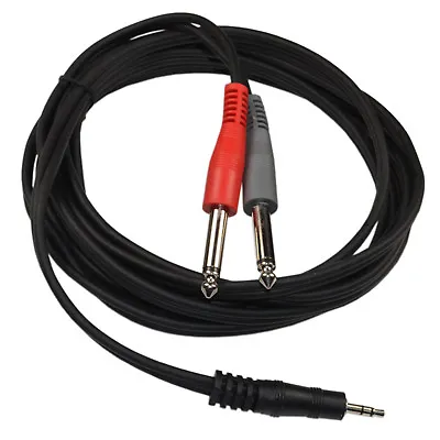 3.5mm 1/8 TRS To Dual 1/4 TS Cable For M-Audio Studiophile Series BX5a Speakers • $10.95