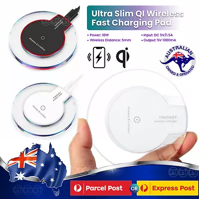 Qi Wireless Charger Charging Pad For IPhone 13 12 11 Pro Max Samsung S21 S20 • $8.45