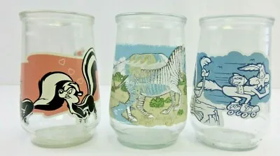 3 Vintage Welch's Jelly Jar Looney Tunes And WWF • $14.95
