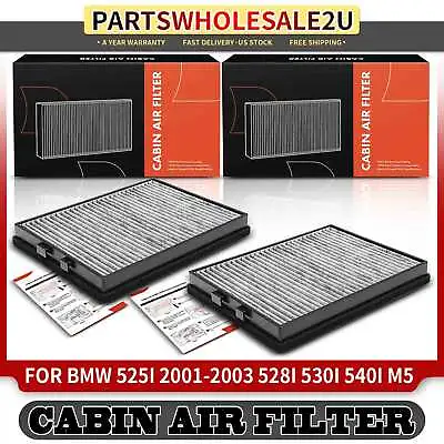 2Pcs Activated Carbon Cabin Air Filter For BMW 525i 530i 2001-2003 M5 2000-2003 • $25.99