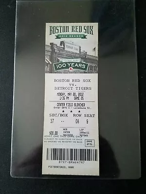 Miguel Cabrera Triple Crown Ticket 5/28/12 Tigers Vs Boston Red Sox 100 Years • $40