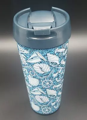 Vera Bradley Travel Mug   Shore Enough  Insulated Beverage Mug 16oz • $12