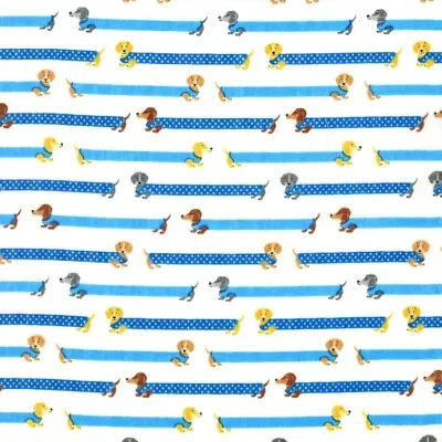 Hide-and-Seek Dachshund Dogs - Kokka Japan Cotton Double Gauze Fabric • $4.50