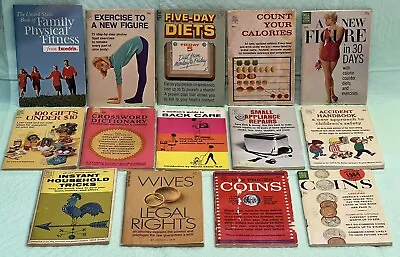 LOT OF 13 VINTAGE DELL PURSE BOOKS 1960 's On ..Exercise Calories Coins Diets • $44.99