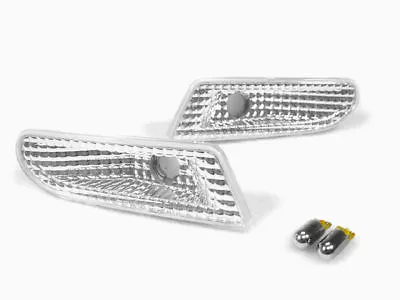 $25.46 • Buy DEPO Clear Bumper Side Marker Light +Chrome Bulb For 00-06 Mercedes W220 S Class