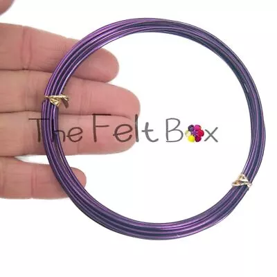 Armature Wire Needle Felting Rigid Strong Aluminium Craft Wire Purple 1.5mm 3m • £4.18