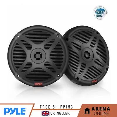 6.5  Marine Waterproof Outdoor Boat In Wall Speakers Pyle PLMR652 600w Pair • £34.99