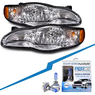 Headlights Pair Set W/Halogen Type Xenon Bulbs Fits 00-05 Chevrolet Monte Carlo • $119.99