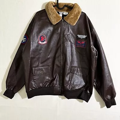 Top Gun Maverick Jacket Men’s XXL Costume Halloween Brown Cosplay Adult Bomber • $29.98