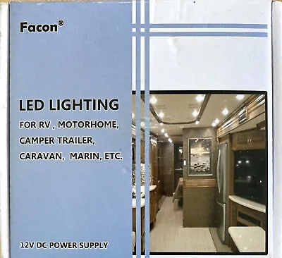 Facon 4-1/2  LED RV Interior Light With Switch 2Packs Slim RV Puck Light 12 Volt • $16.40