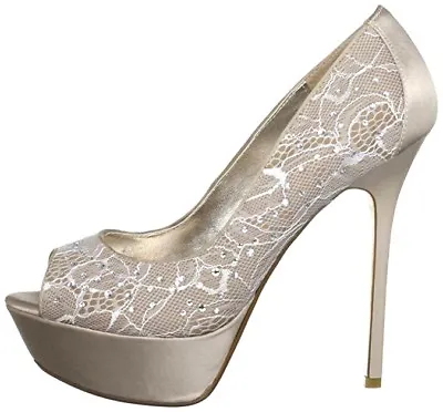 £79.99 • Buy Rp £110 Dune Size 7 8 40 41 Nude Or Black Lace Diamante Satin Dacia Di Shoes New