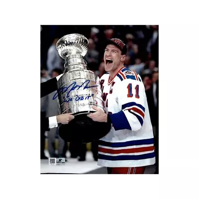 Mark Messier Autographed & Inscribed  We Did It  Holding Cup 8x10 Photograph • $199.99