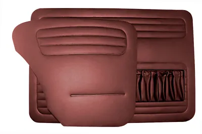 For VW OLD BEETLE BUG KAFER 1200 DOOR PANEL SET BURGUNDY 1958 - 1964 • $185.57