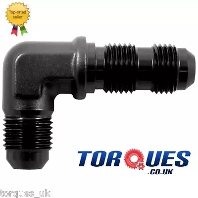 £5.99 • Buy AN -6 (AN6) 90 DEGREE Forged Bulkhead Fitting Black