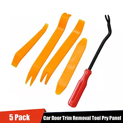 $4.99 • Buy Removal Car Door Trim Tool Pry Panel Dash Radio Body Clip Installer 5 Piece Set
