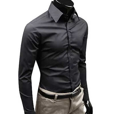 Shirt Soft Long Sleeve Long-sleeve Button-down Shirt Washable • $12.04