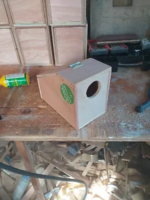 £72 • Buy 12 Desktop Style Budgie Nestboxes Front Entrance Hole 9 X7 X5 1/2 